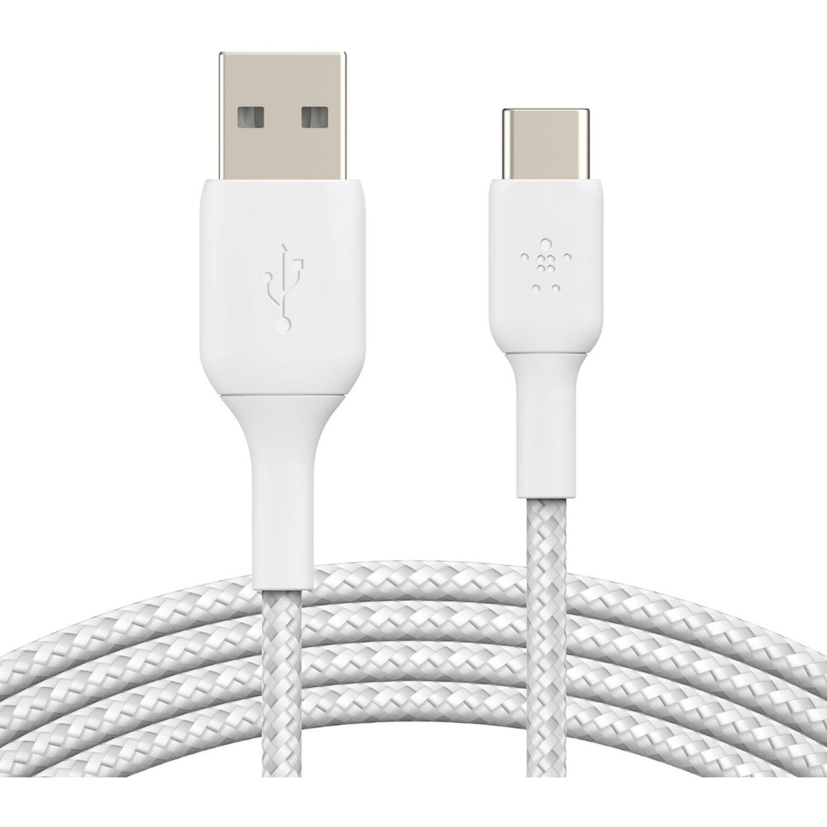 Belkin 2m USB-A to USB-C Braided Cable (White) 