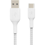 Belkin 2m USB-A to USB-C Braided Cable (White) 