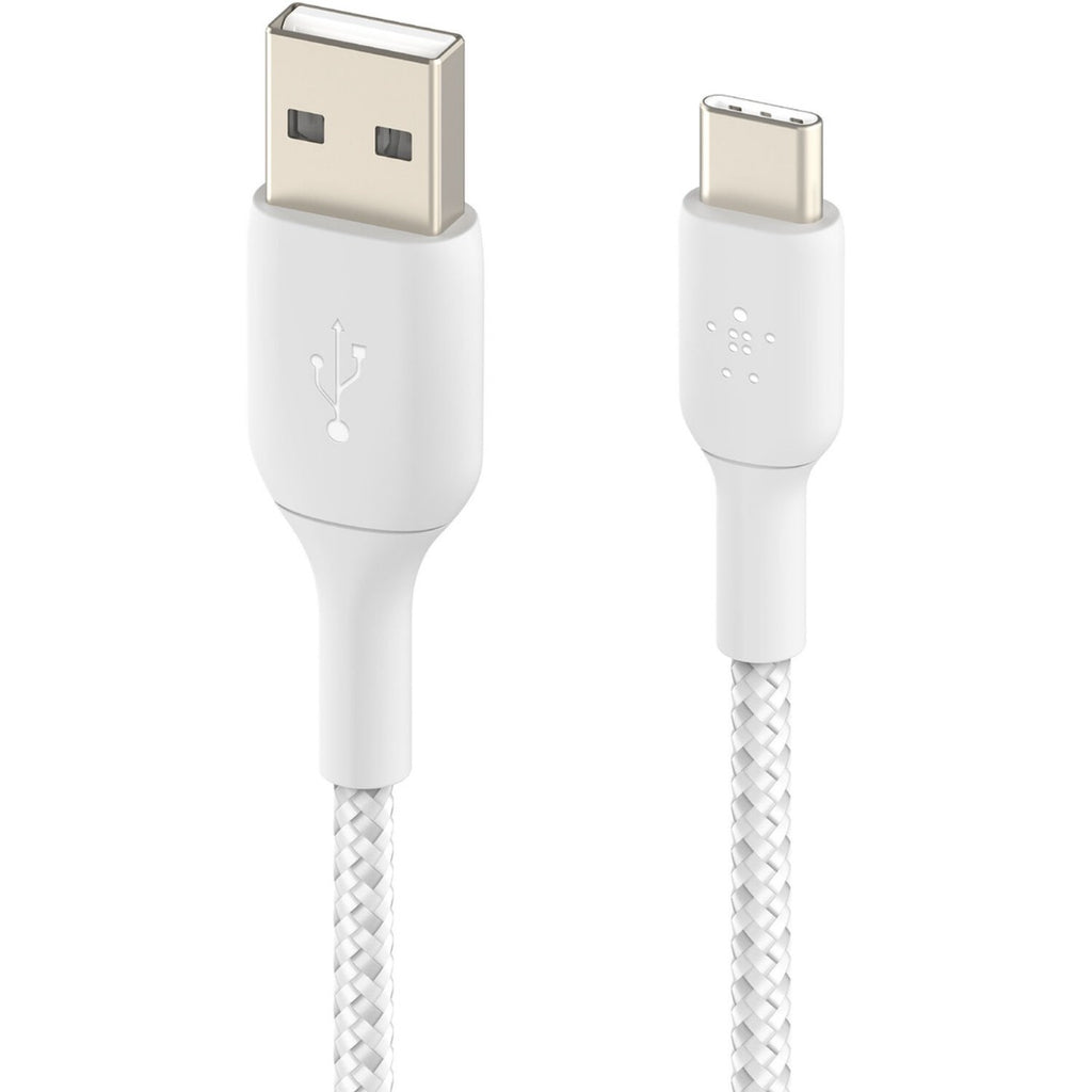 Belkin 2m USB-A to USB-C Braided Cable (White) 