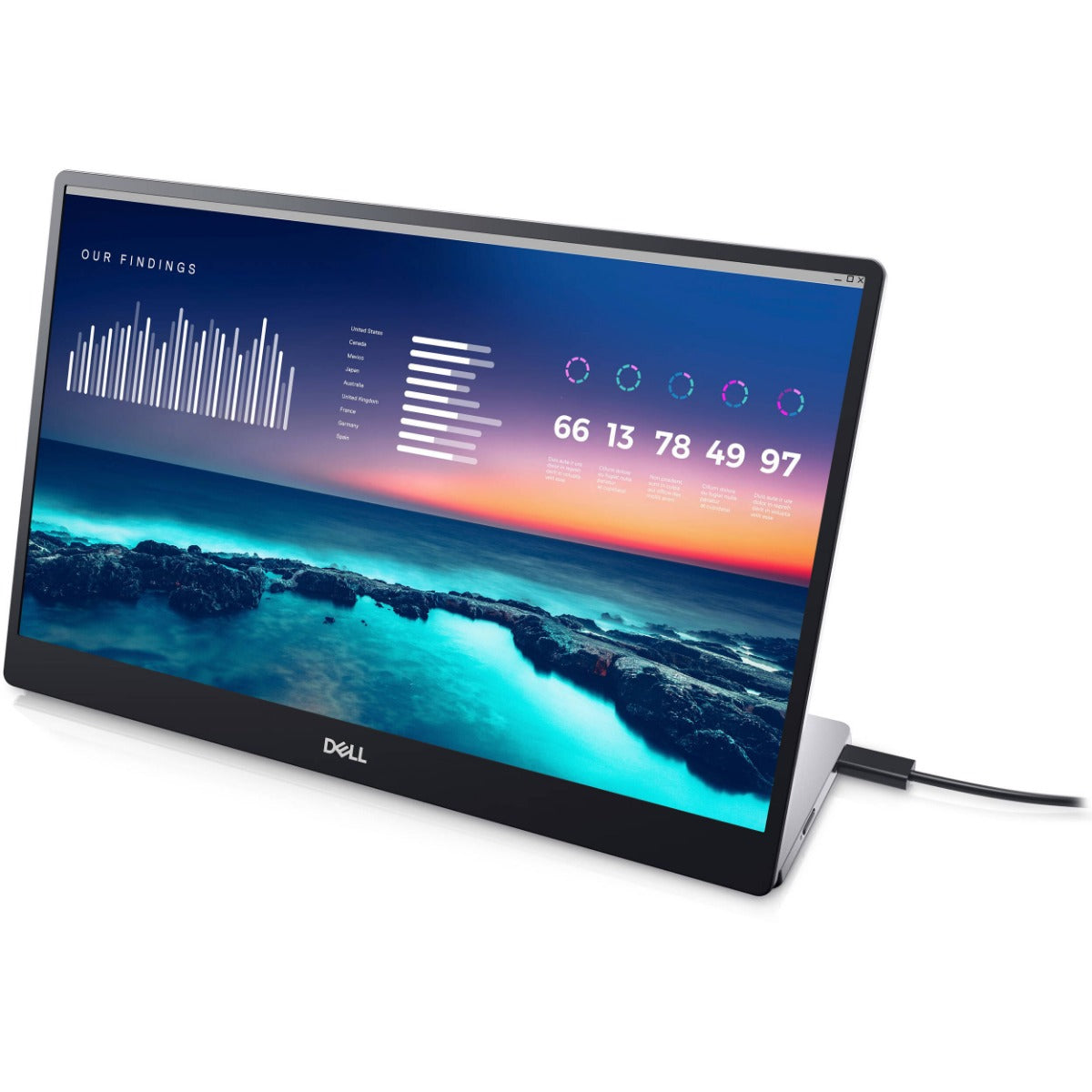 Dell P-Series P1424H 14" FHD IPS USB-C Monitor with USB-C 
