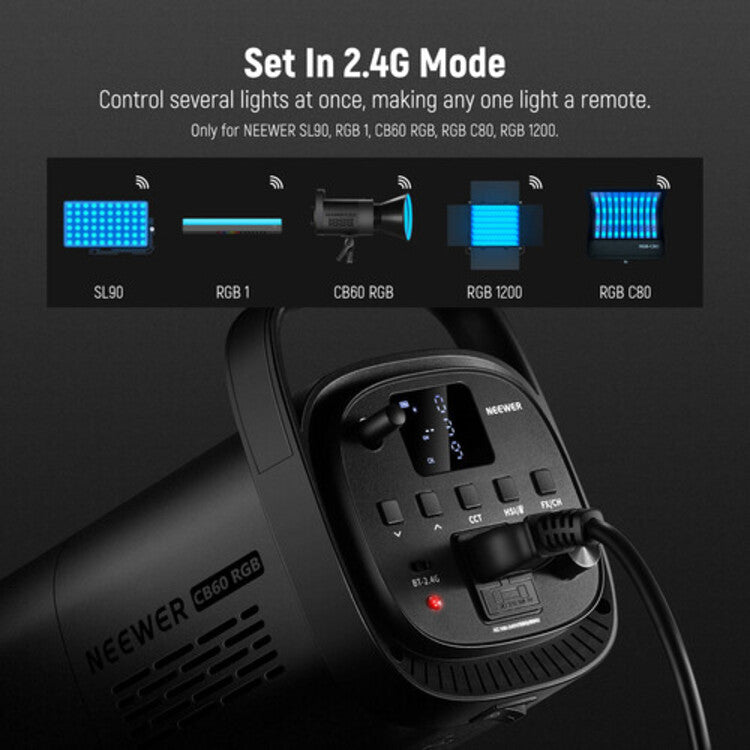NEEWER CB60 RGB LED Video Light with App Control