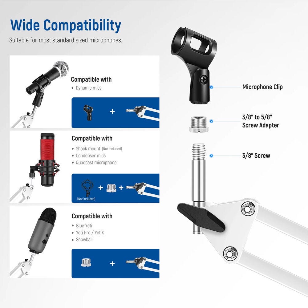 NEEWER NW-35 Adjustable Microphone Boom Arm