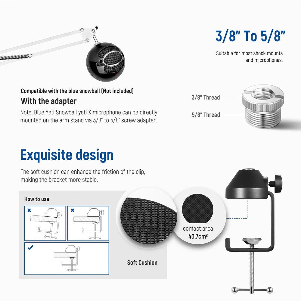 NEEWER NW-35 Adjustable Microphone Boom Arm