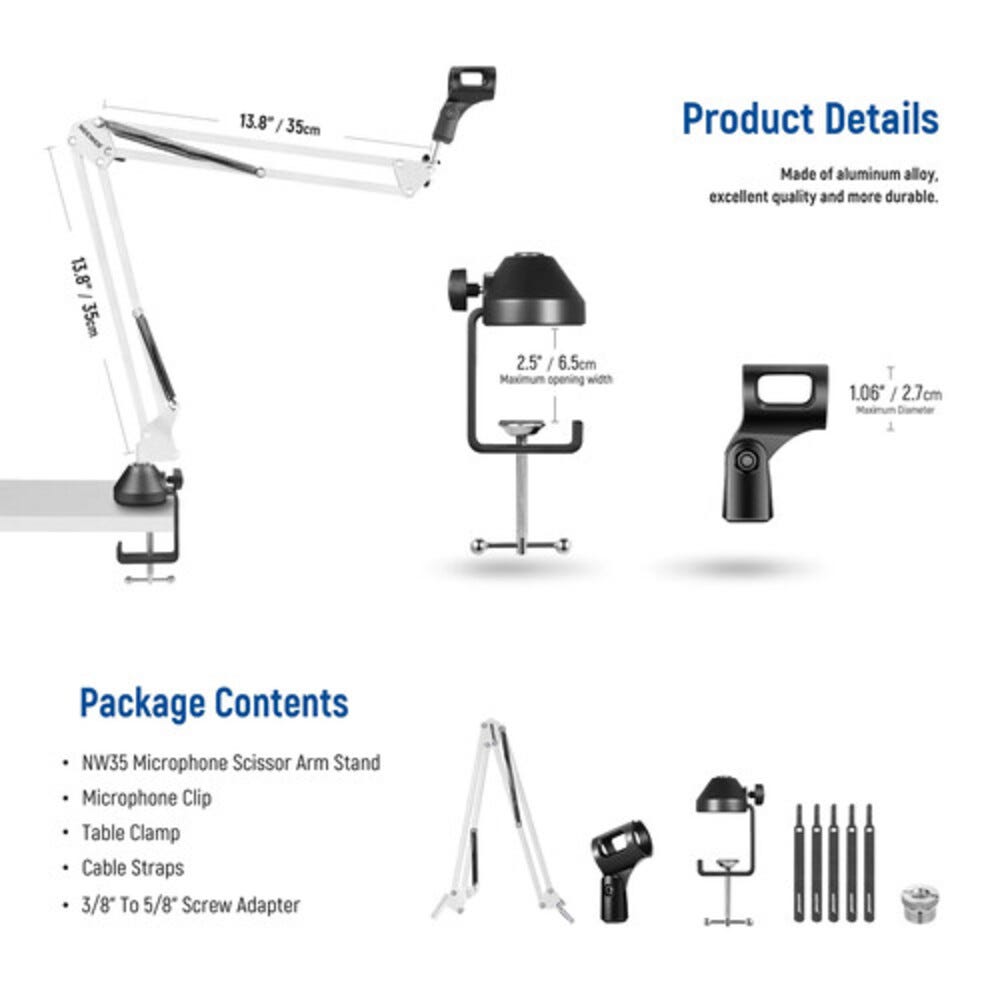 NEEWER NW-35 Adjustable Microphone Boom Arm