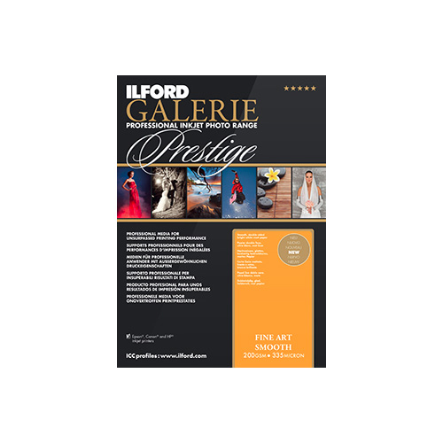 Ilford Galerie Fine Art Smooth (200GSM) 13"x19"  A3+ 25 Sheets D25 GPFAS