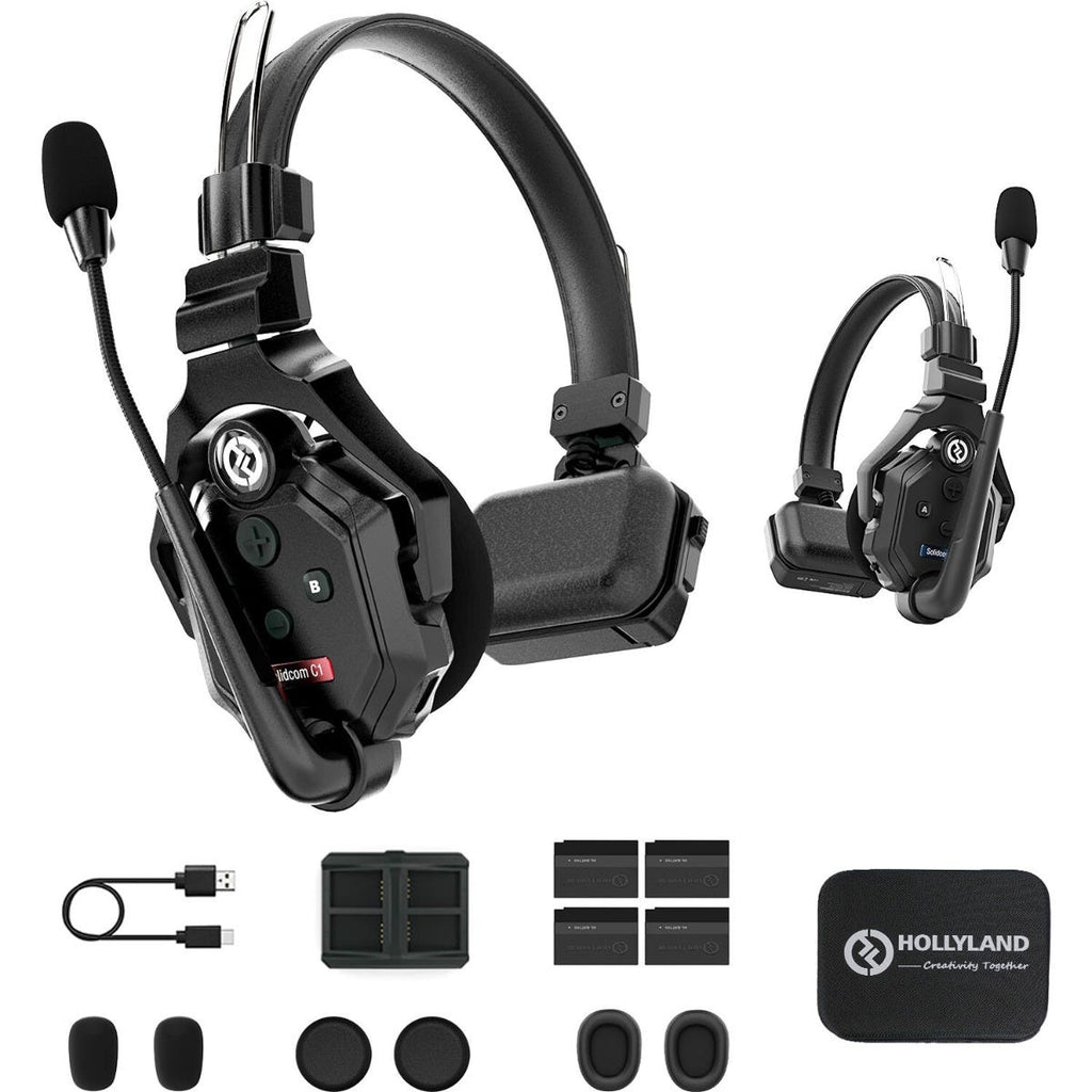 Hollyland Solidcom C1-2S Full Duplex Wireless Intercom System with 2 Headsets