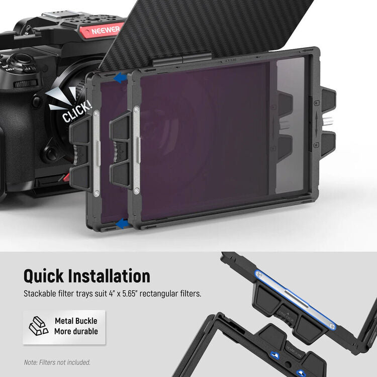 NEEWER PG002 Mini Mattebox with 4x5.65 Filter Tray & 67/72/77/82 Adapter Ring