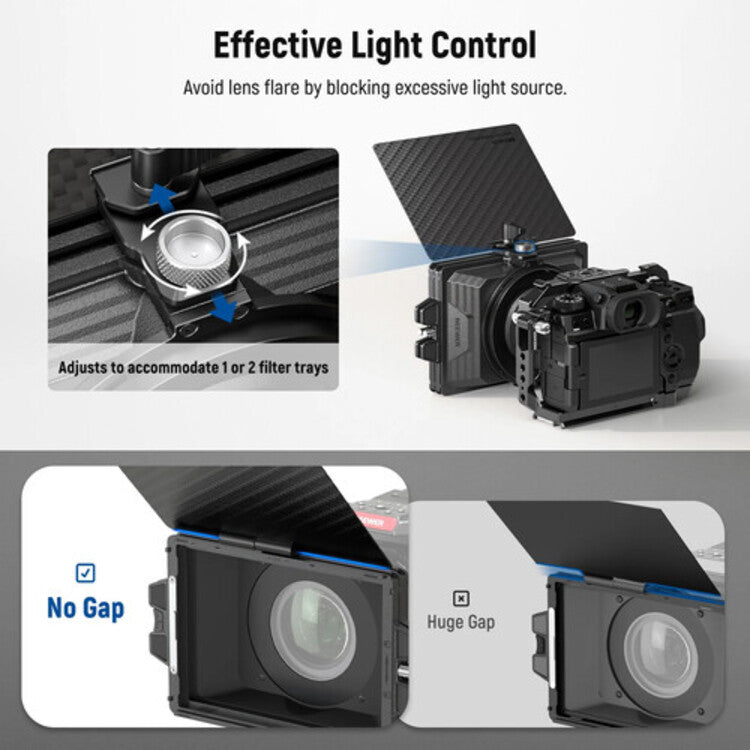 NEEWER PG002 Mini Mattebox with 4x5.65 Filter Tray & 67/72/77/82 Adapter Ring