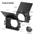 NEEWER PG002 Mini Mattebox with 4x5.65 Filter Tray & 67/72/77/82 Adapter Ring