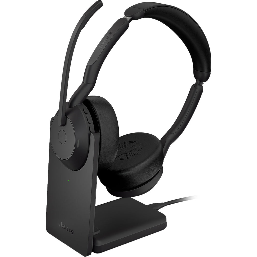 Jabra Evolve2 55 MS Stereo USB-C Bluetooth Headset with Charging Stand