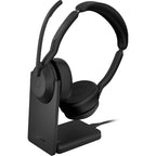 Jabra Evolve2 55 MS Stereo USB-C Bluetooth Headset with Charging Stand