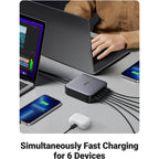 Ugreen Nexode 200W USB-C GaN 6 Ports Desktop Charger