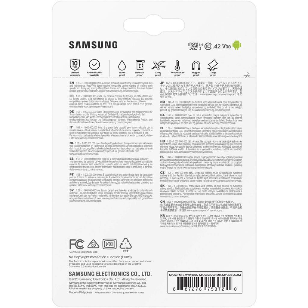 Samsung 256GB PRO Ultimate UHS-I microSDXC Card with SD Adapter