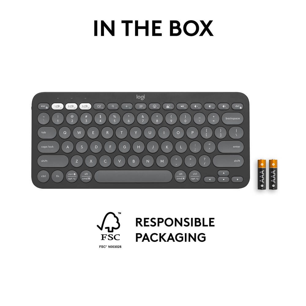 Logitech K380s Pebble Keys 2 (Tonal Graphite)