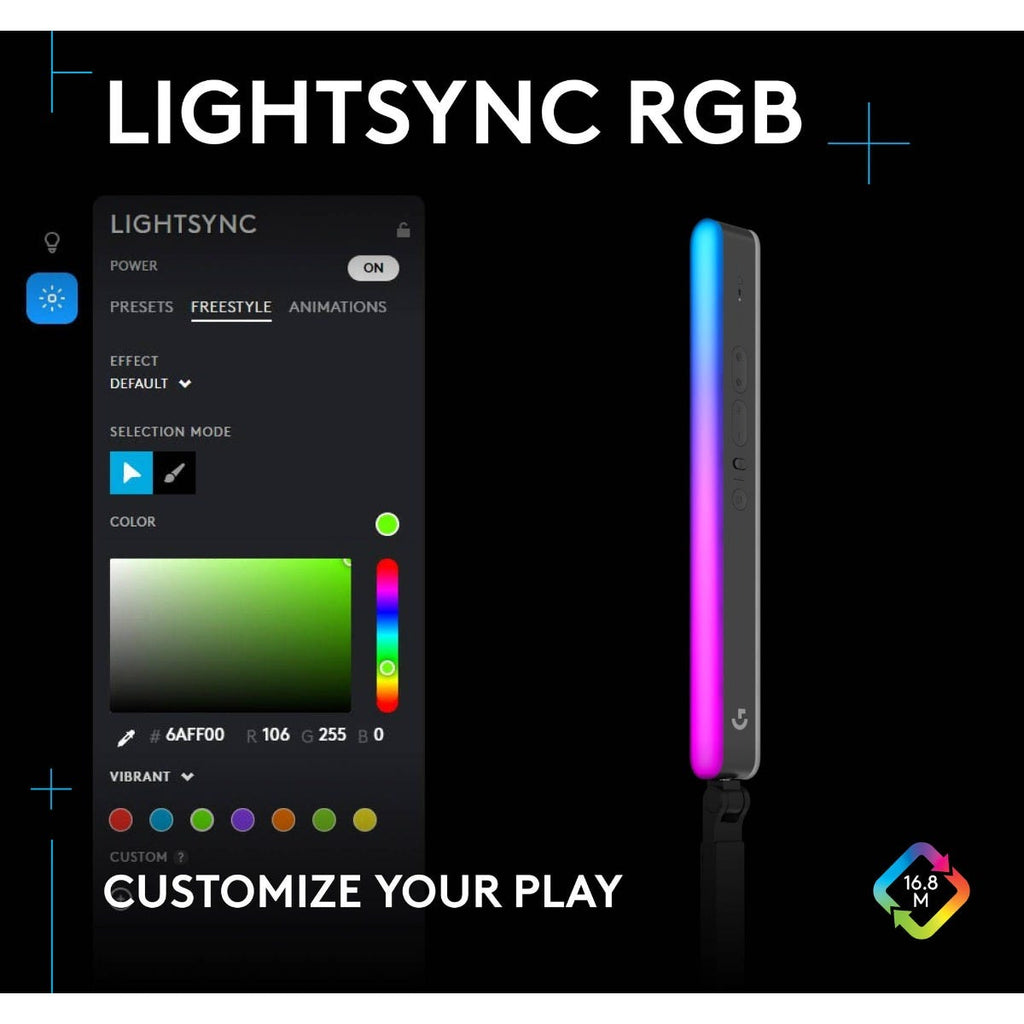 Logitech G Litra Beam LX Dual-Sided RGB Streaming Key Light