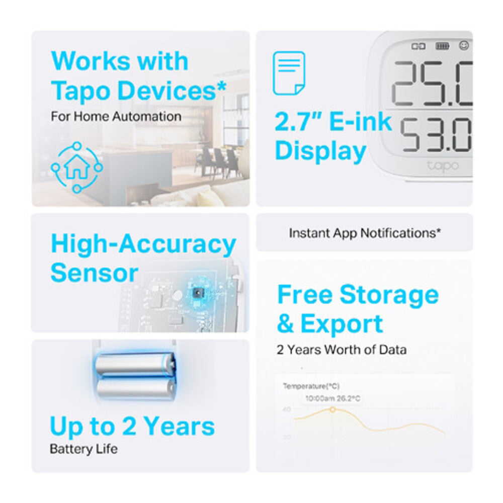 TP-Link Tapo Smart Desktop Temperature &amp; Humidity Monitor