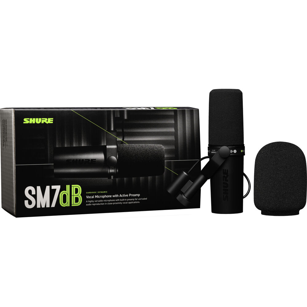 Shure SM7dB Dynamic Vocal Microphone w/ Built-in Preamp