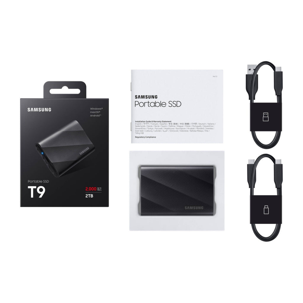 Samsung T9 2TB USB 3.2 Portable SSD (Black)
