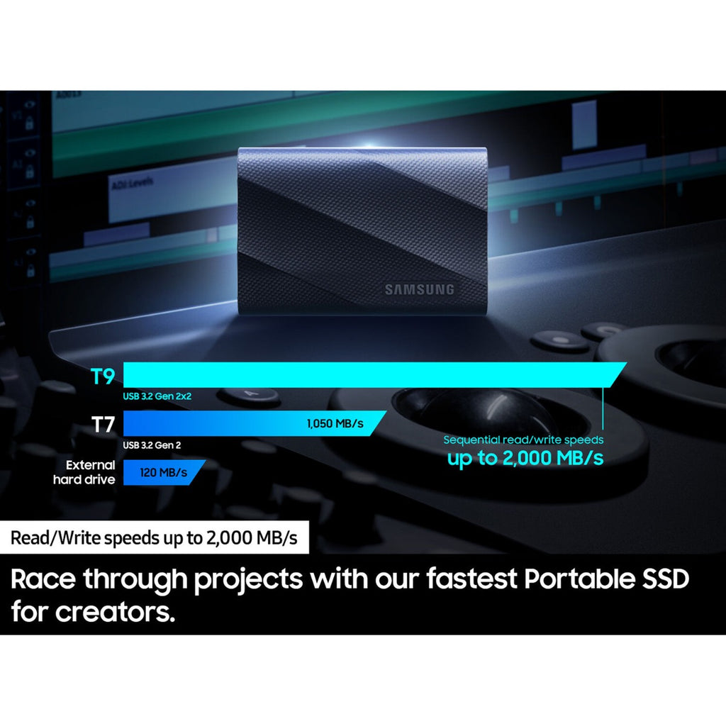 Samsung T9 4TB USB 3.2 Portable SSD (Black) 