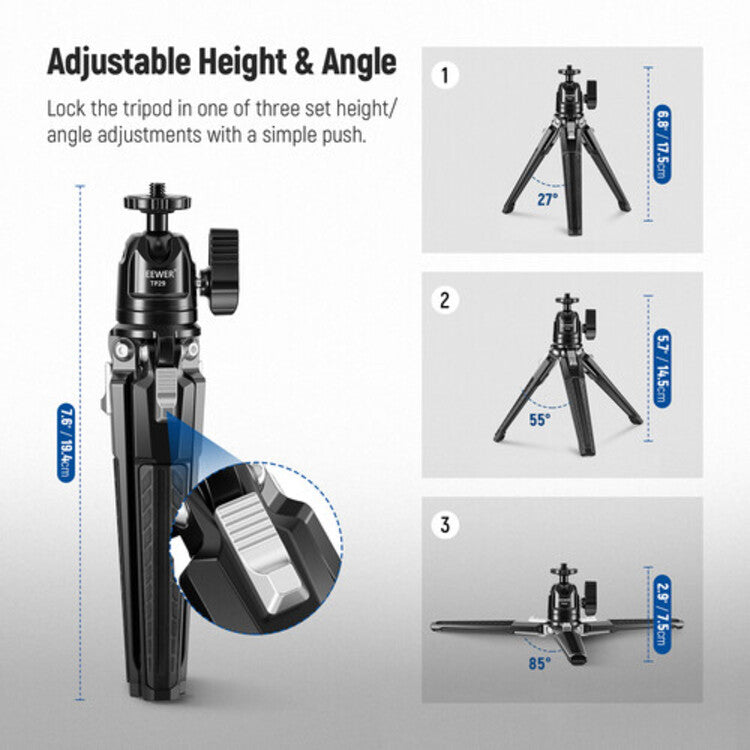 NEEWER TP29 Mini Desk Tripod with Ball Head