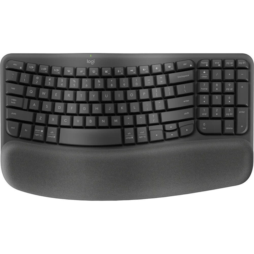 Logitech Wave Keys Wireless Ergonomic Keyboard (Graphite)