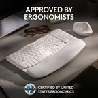 Logitech Wave Keys Wireless Ergonomic Keyboard (Off White)