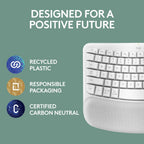 Logitech Wave Keys Wireless Ergonomic Keyboard (Off White)