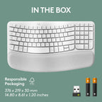 Logitech Wave Keys Wireless Ergonomic Keyboard (Off White)