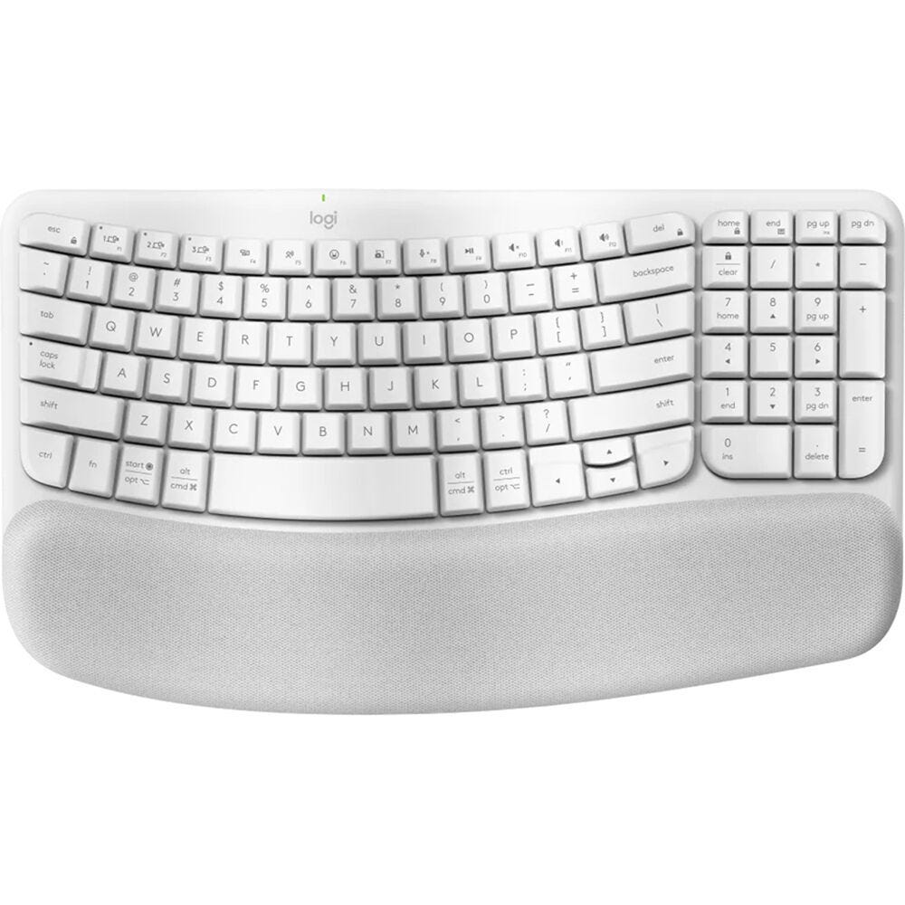 Logitech Wave Keys Wireless Ergonomic Keyboard (Off White)