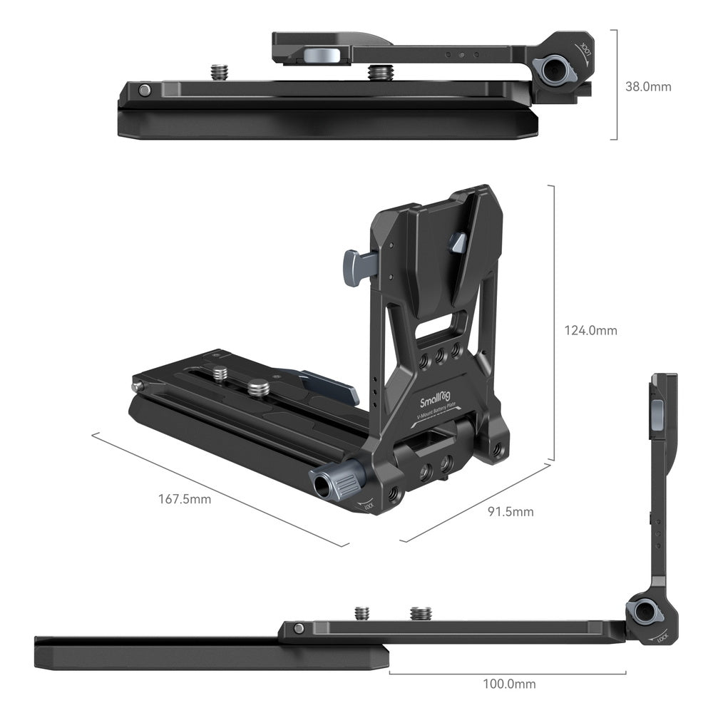 SmallRig V-Mount Battery Mount Plate Kit for Cinema Cameras 4323
