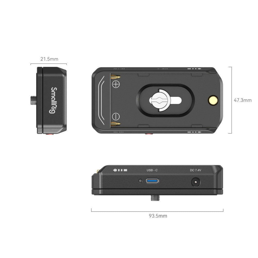 SmallRig NP-F Battery Adapter Mount Plate Kit with NP-FZ100 Dummy Battery Power Cable i