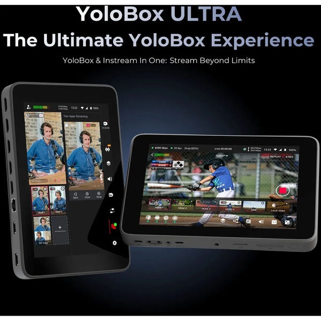 Open Box YoloLiv YoloBox Ultra Streamer Multicamera Encoder/ Switcher/Monitor & Recorder