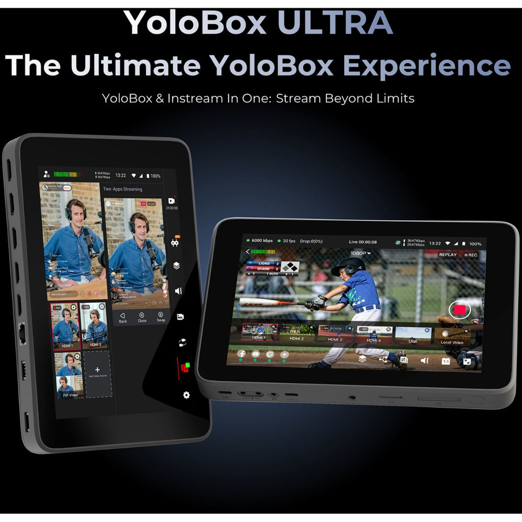 Open Box YoloLiv YoloBox Ultra Streamer Multicamera Encoder/ Switcher/Monitor & Recorder