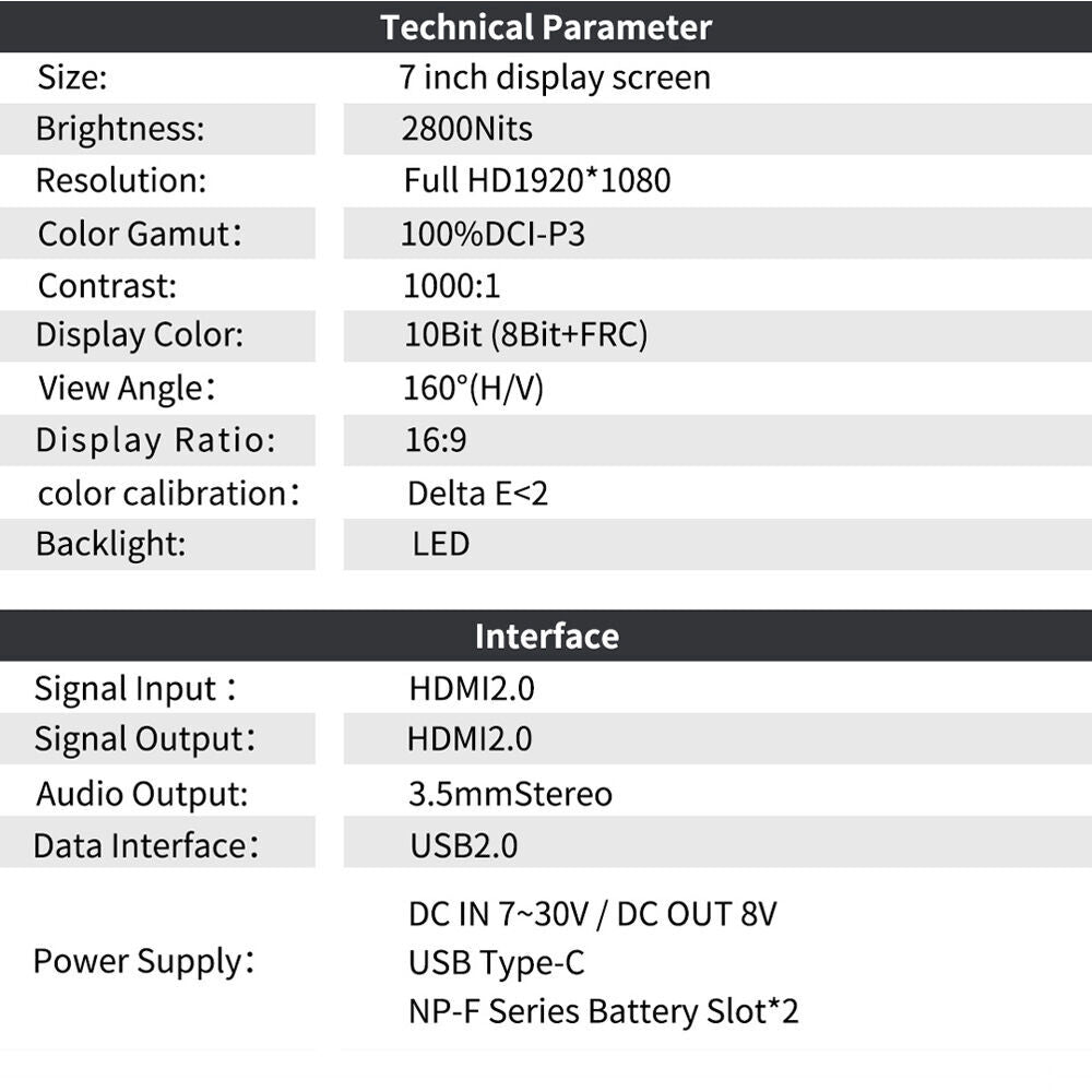 Desview R7III 2600 Nits Monitor