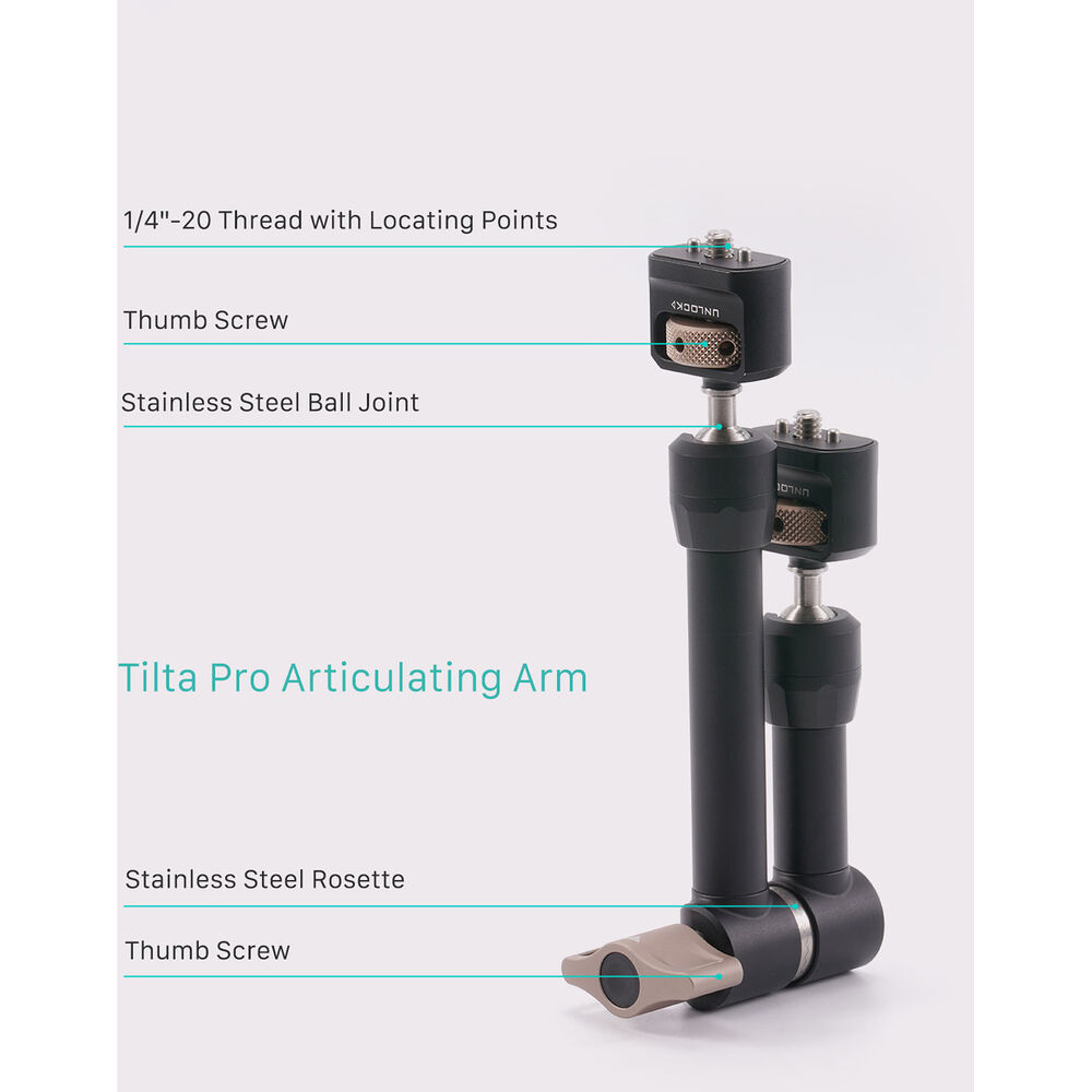 Tilta 10-inch Universal Joint - 1/4 Positioning Screw Interface - Black