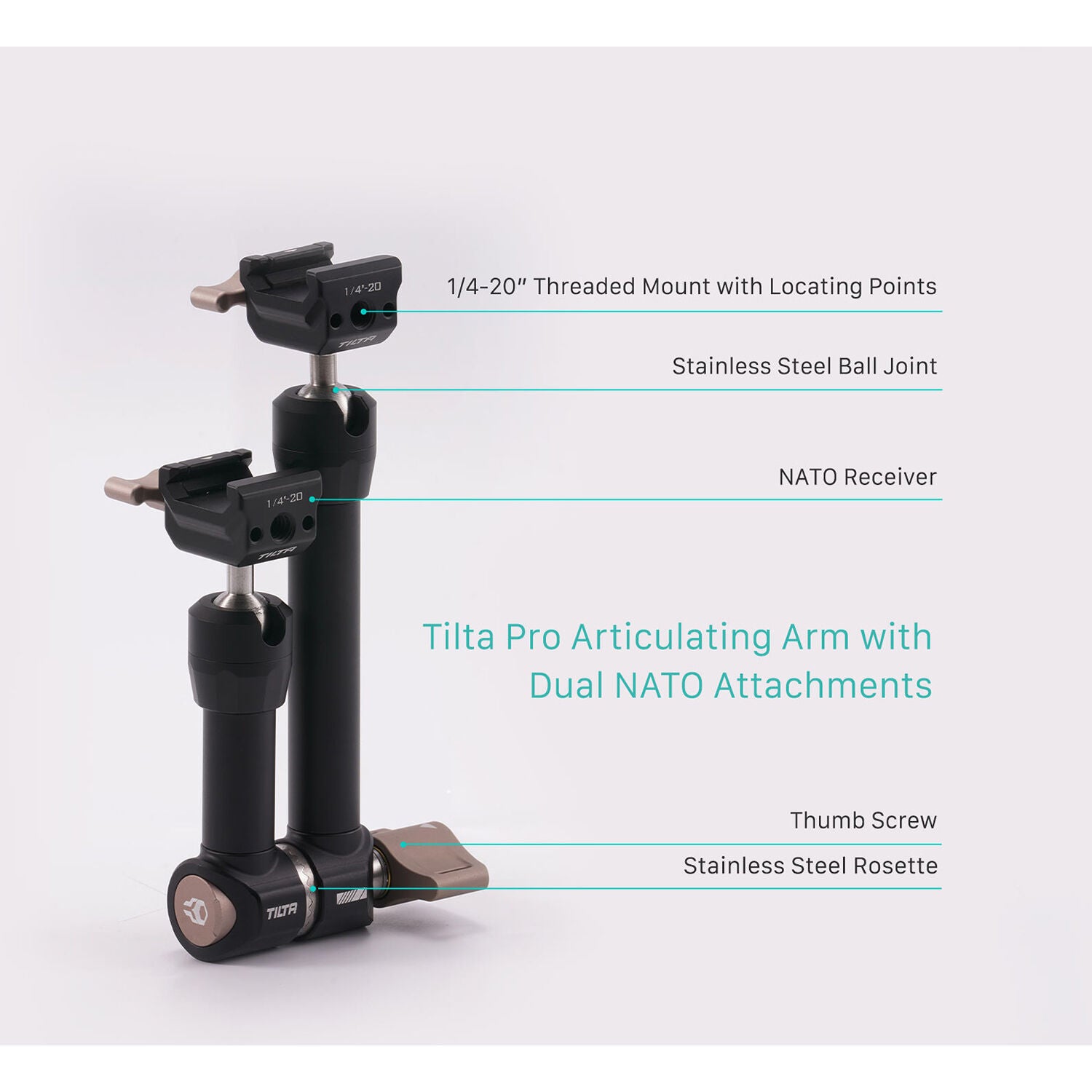  Tilta 10-inch Universal Joint - NATO interface - Black 