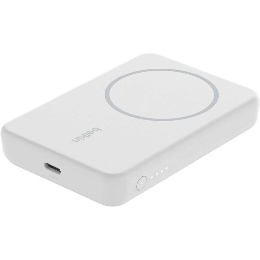 Belkin BoostCharge 5K Magnetic Wireless Power Bank with Stand (White)