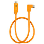 Tether Tools TetherPro Right Angle USB-C To USB-C 50cm Hi-Vis Orange.