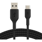 Belkin 2m USB-A to USB-C Braided Cable (Black) 