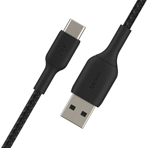 Belkin 2m USB-A to USB-C Braided Cable (Black) 