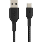 Belkin 2m USB-A to USB-C Braided Cable (Black) 