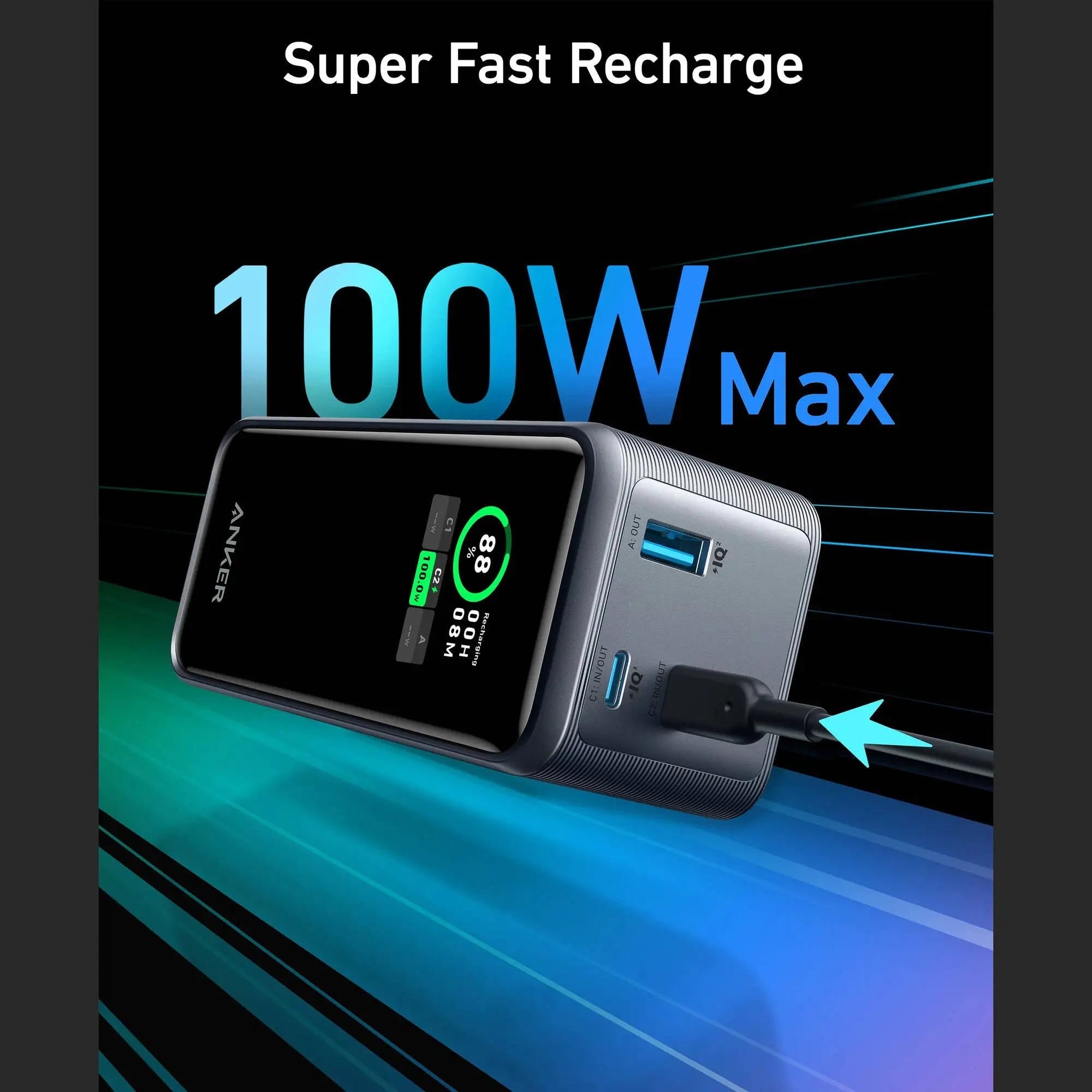 Anker Prime 20000mAh 200W Power Bank with 100W Charging Base Bundle