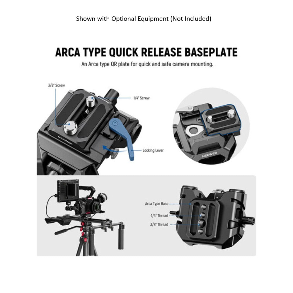 NEEWER SR007 Universal Shoulder Rig with Arca-Swiss QR System