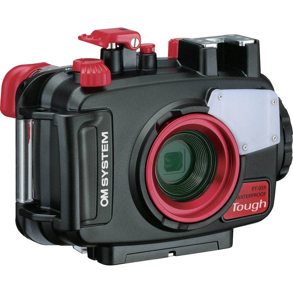 OM System Tough TG-7 Digital Camera (Black) with PT-059 Underwater Housing