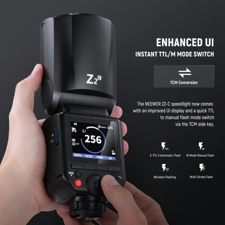 NEEWER Z2-C TTL Round Head Flash Speedlite - Canon