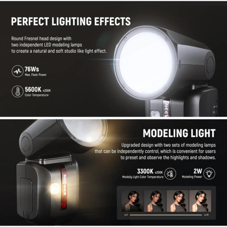 NEEWER Z2-C TTL Round Head Flash Speedlite - Canon