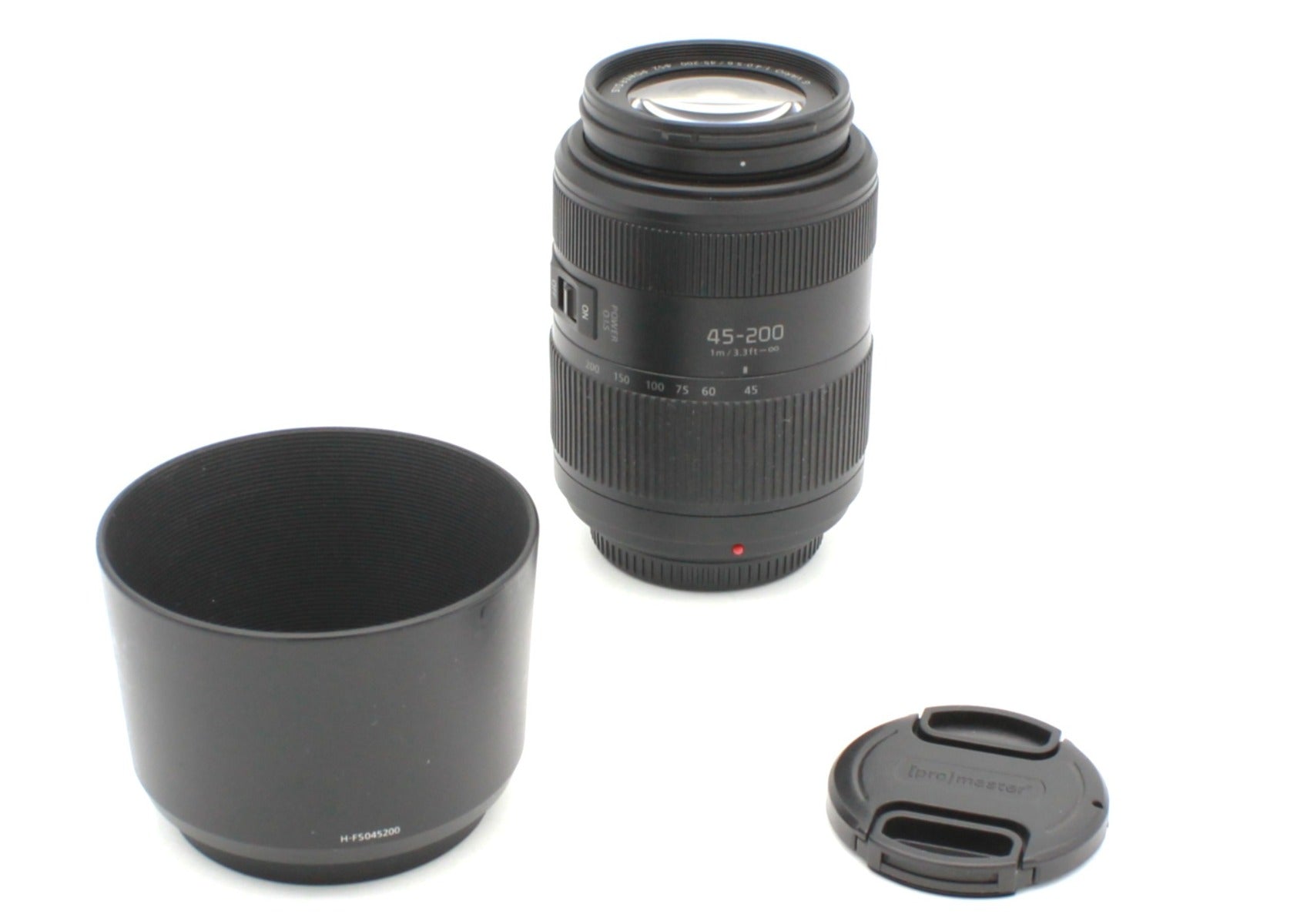 Used Panasonic G45-200mm f4-5.6 G Vario MEGA O.I.S.Lens S/N XT9EA101128