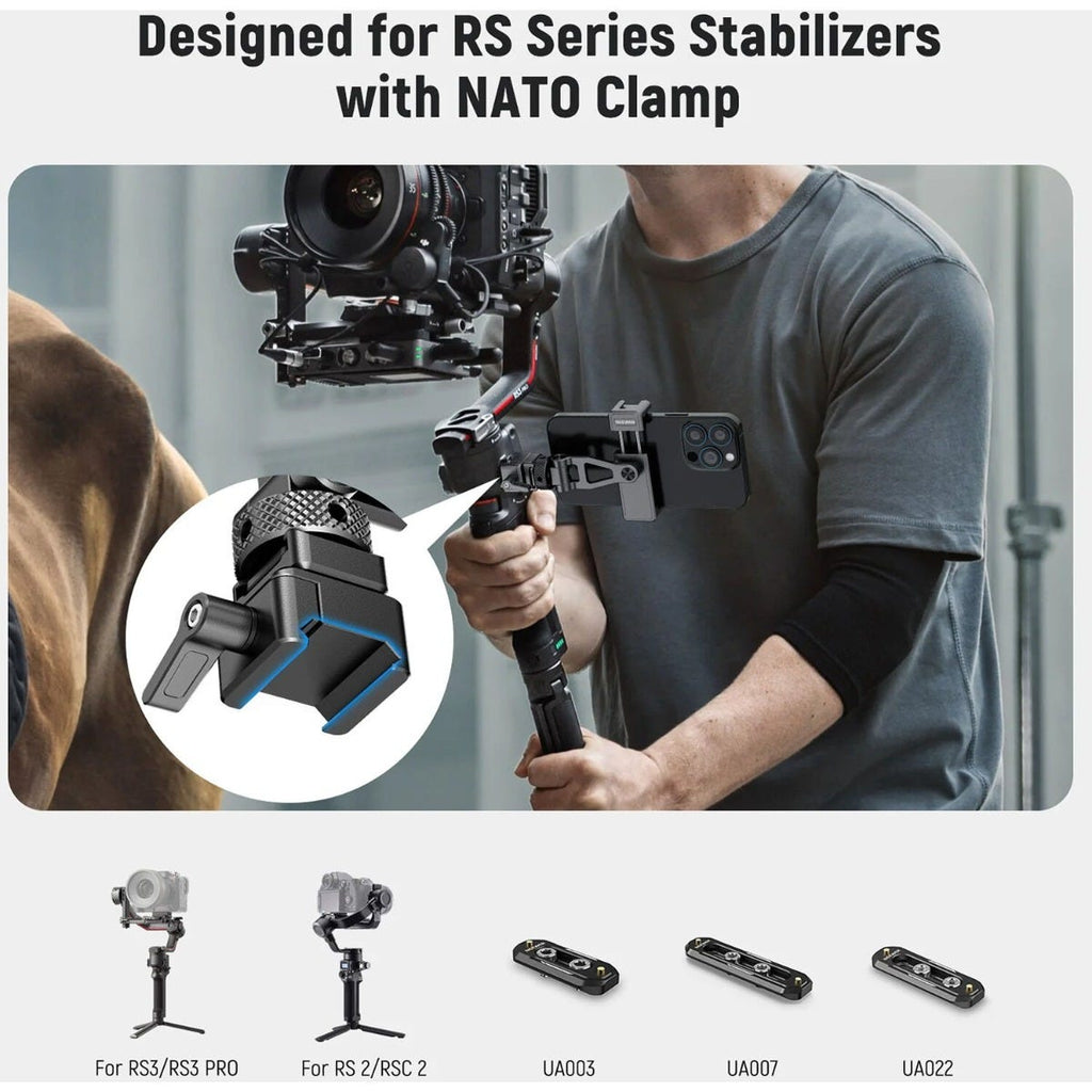 NEEWER Rotatable Phone Clamp for DJI RS Gimbals