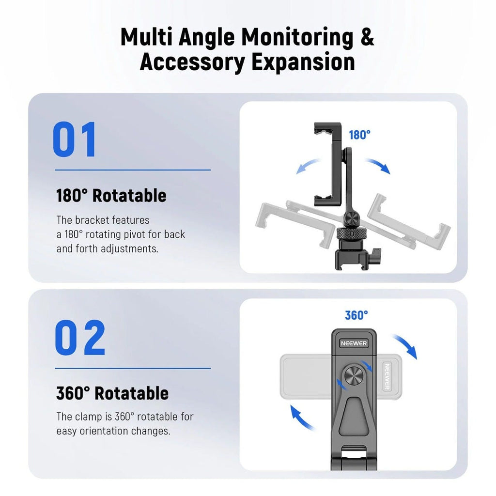 NEEWER Rotatable Phone Clamp for DJI RS Gimbals