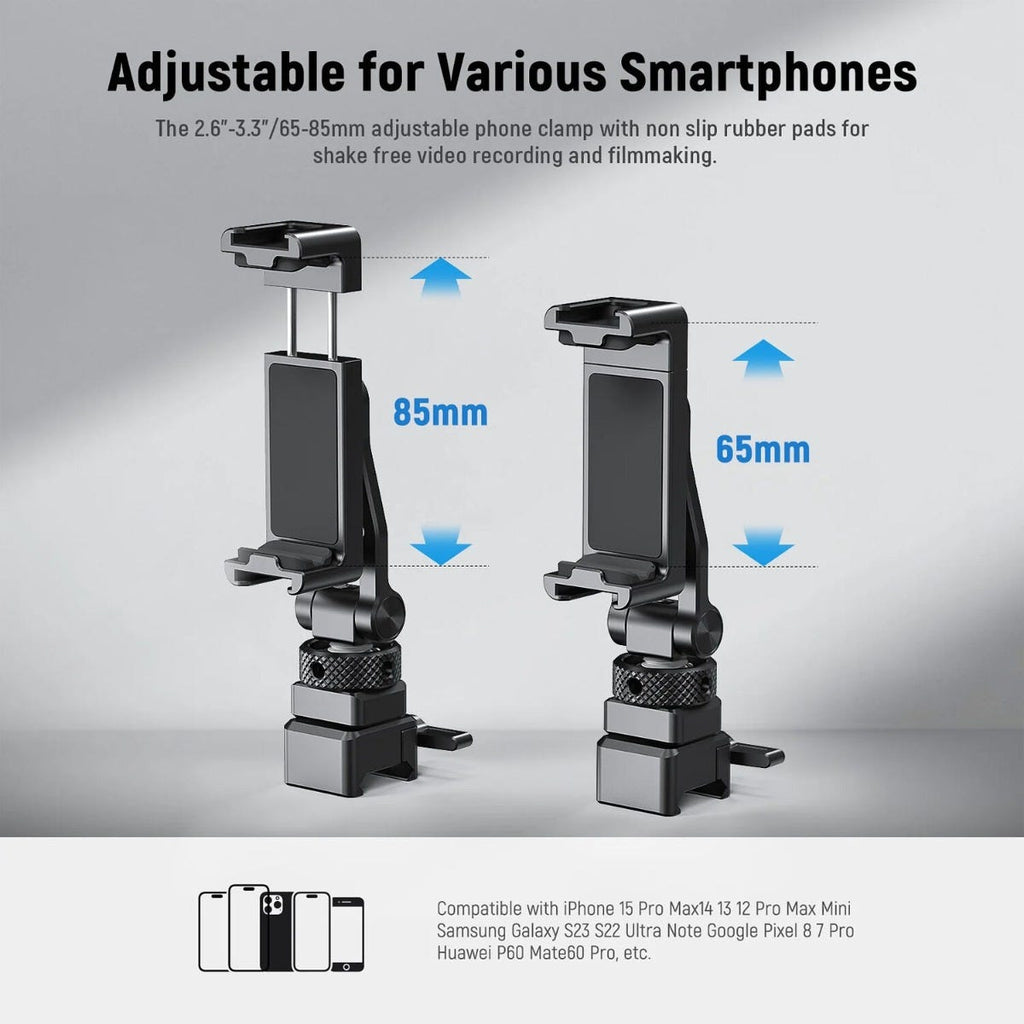 NEEWER Rotatable Phone Clamp for DJI RS Gimbals
